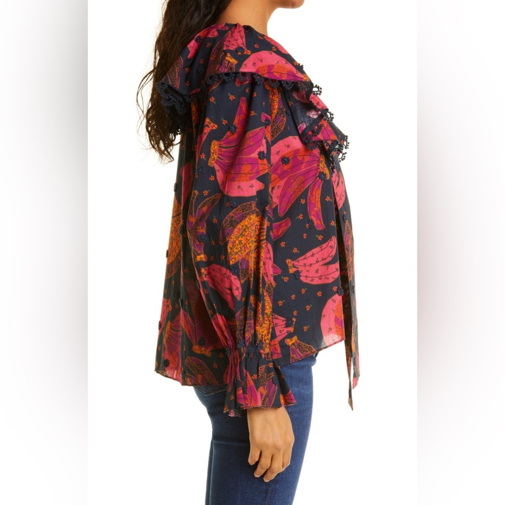 FARM Rio Patchwork Bananas Blouse Size Large - Picture 3 of 10